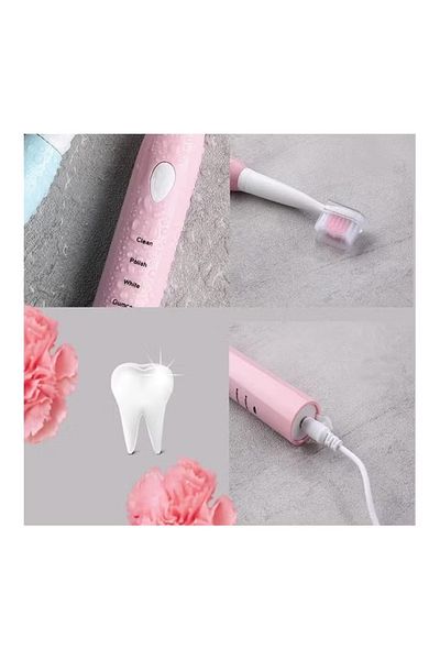 Primo Plus Electric USB Rechargeable Toothbrush Pink
