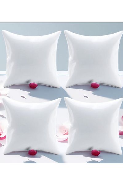 ÇIQRIK HOME 4 Pieces Zippered Throw Pillow Inner Pillow Case Lining Size: 45X45 cm