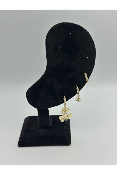 BYYEŞO Vintage Detailed Premium Set Earrings Silver