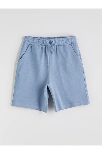 LC Waikiki Pantaloni scurți pentru băieți LCW Kids Blue cu talie elastică