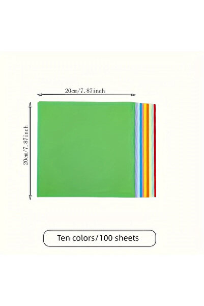 choice2 20-20cm 100pcs Square Origami Paper Double Sides Solid Color Folding ...