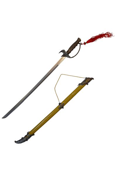 Depox Sabie decorativă IdeallStore®, panoplie, lebădă franceză, argintiu, aluminiu, 82 cm, teacă inclusă