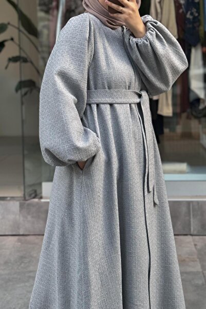 ANDE Şanel Kışlık Ferace- Gri