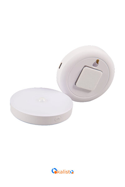 Okalisto Hareket Sensörlü 16 Ledli 6 Modlu Şarjlı 2 Renk Beyaz Ve Sarı Gün Işık Lamba Auto Mod Dolap Içi