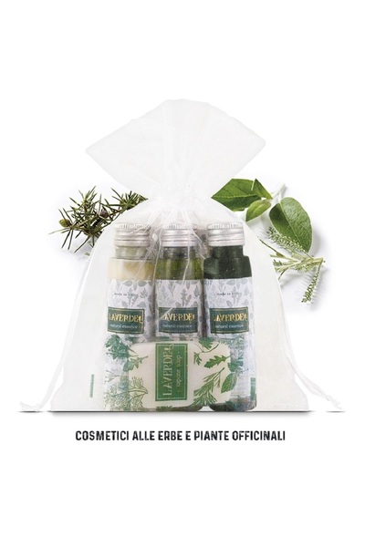 LAVERDE Set Cadou Cosmetice LAVERDE cu Extract de Plante 35 ml, ambalat in Saculet din Organza. Set 5 bucati