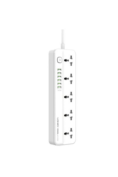 LDNIO Power Strip Extension Cord 5 Sockets 6 Usb Ports 2m Cable 2500w With Qc3.0 Fast Charging