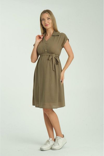 LİYACA Maternity Linen Dress