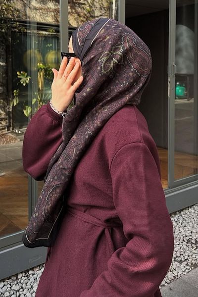 carell Zeynep's Choice Sky Dark Early Silk Shawl