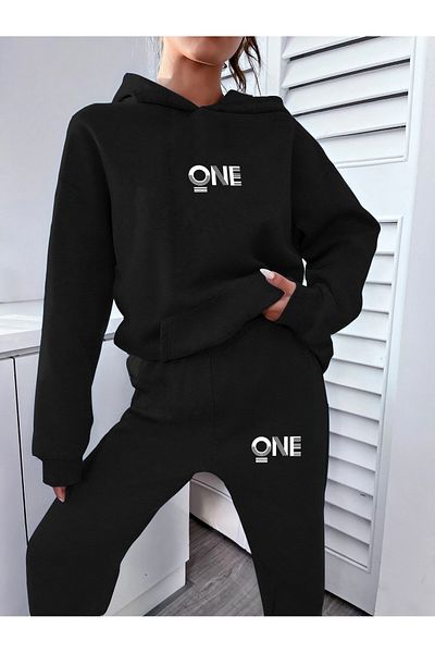 zeag Women's ONE Printed Sweatshirt Bottom Top Tracksuit Set