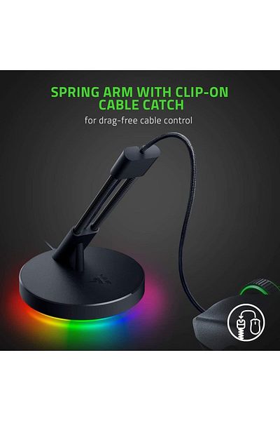 RAZER Mouse Bungee V3 Chroma - Mouse Cable Bungee With Chroma Rgb Underglow Lighting - Black