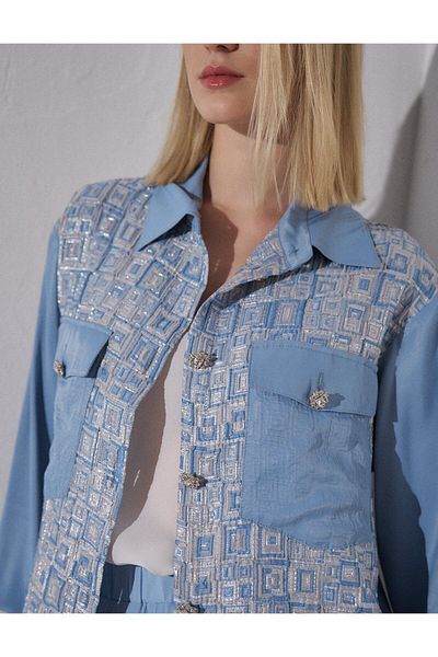 Kayra Metal Button Decorated Women's Jacket