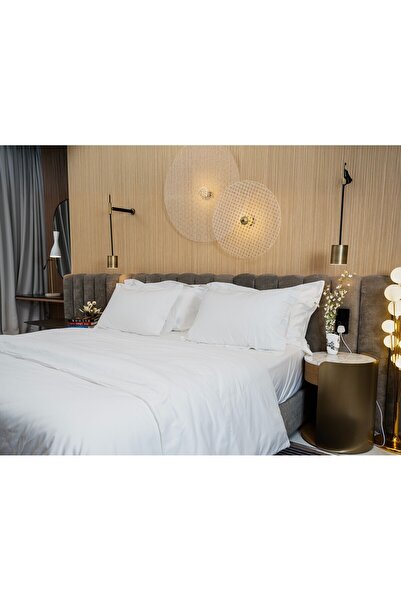 Gentelle Hotel Quality Complete Super King Bedding Set (7pcs) White - Plain