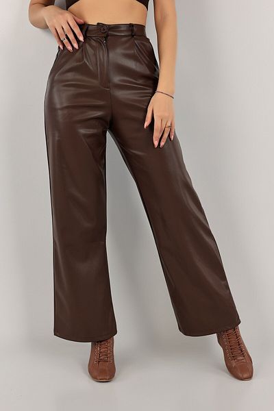 İKLİM LİFE Leather Palazzo Pants