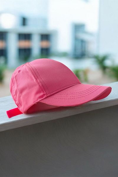 Minigimin Cicileri My Little One's Cicileri (9-15 Years) Minimal Curve Unisex Sports Cap - Pink