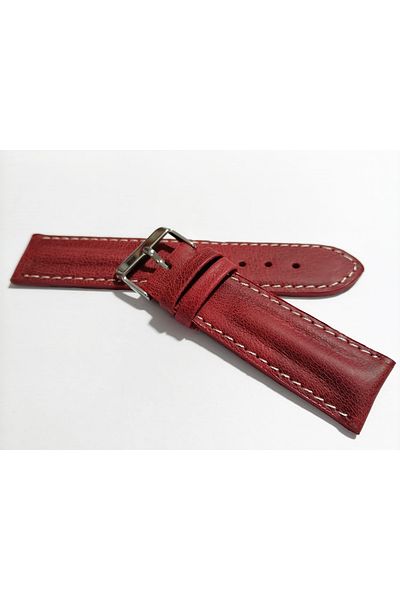 FADO Curved for Every Hour 22 mm Pyramid Model Long XL Genuine Leather (226) Red