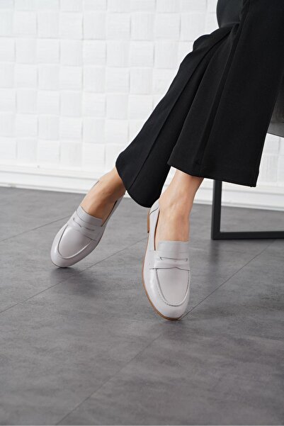 Moda Pie Balerini de damă din piele naturală cu curea Messedar Leofer, argintii