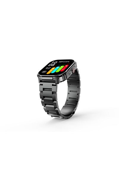 HiFuture Ultra3 PRO Bluetooth 5.3 AMOLED Ekran IP68 2.04 inç Arama Özellikli 52mm Akıllı Saat Siyah