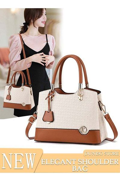 Generic DUNISO Women's Vintage Tote Bag Handbags with Large Capacity Faux Leather Shoulder Bag Ladies Fashio
