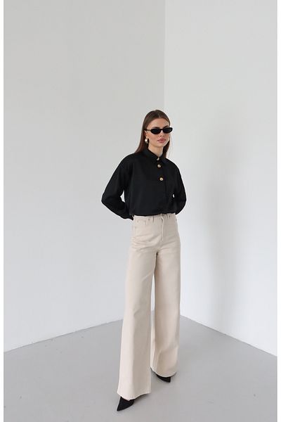 Fashionbox cămașă clasică cu plăcuță ascunsă din țesătură din satin