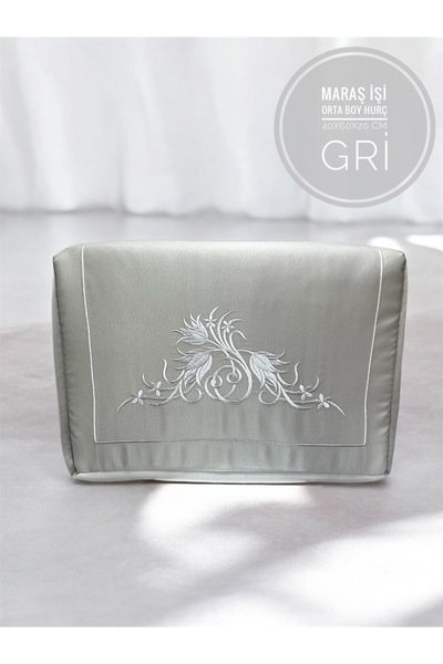 Mariabella Home Collection Maraş İşi Hurç 40x60x20 cm Orta Boy Çeyizlik Nakışlı İşlemeli Söz Nişan Gelin Bohça