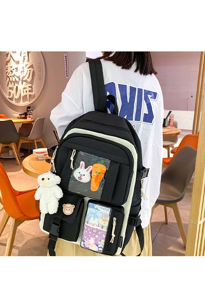 SilkRoute Комплект ученически раници от 4 части - черна Sr2702p607ss
