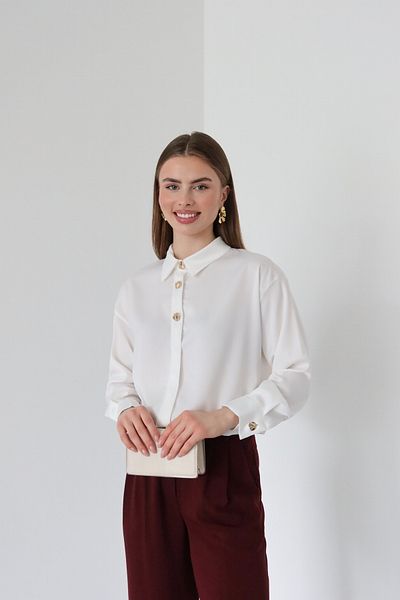 Fashionbox cămașă clasică cu plăcuță ascunsă din țesătură din satin