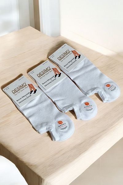 Katmirra 3 Pack Seamless Invisible Bamboo Sneakers Women's Socks