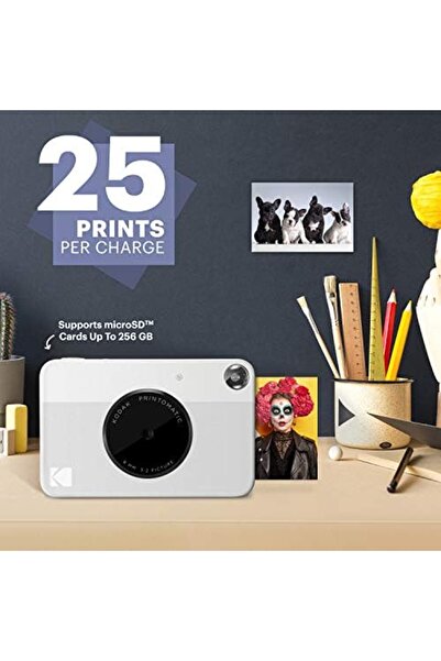 Kodak Printomatic Full-Color Instant Print Digital Camera - Colorful Photos On Zink 2x3" Sticky-Back