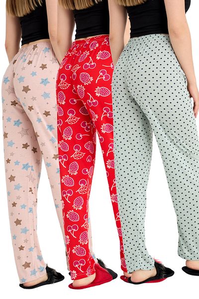 DONEX Soft Textured Flexible Comfortable Milan and Viscose Fabric Pajama Bottom