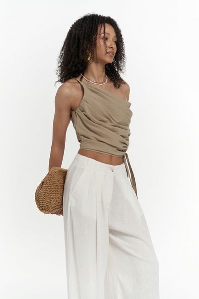 MAİ COLLECTİON Calista Tied Mink Crop