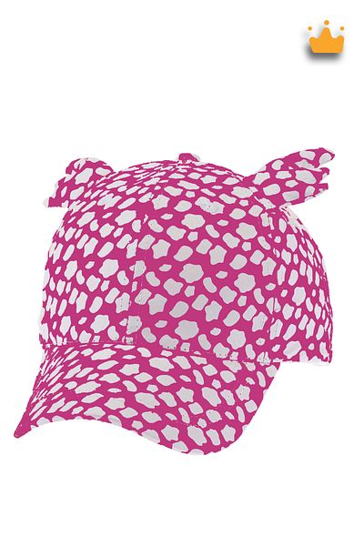 Kitti 4-8 Years 52cm Girl Summer Patterned Adjustable Hat Cap Pink Y 2320004