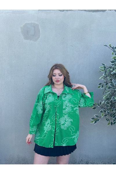 stcococix since 1990 Oversize Shirt Double Pocket Linen Fabric