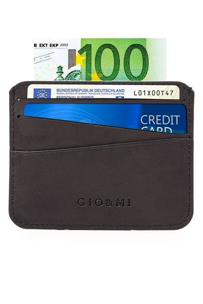 gio&mi Boris Genuine Leather Card Holder Black 2