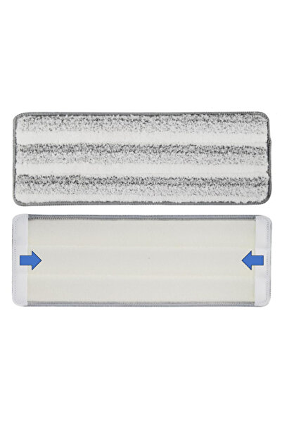 Herum Microfiber mop cloth set with double grip, Grey, 32 x 12 cm, 6 pcs