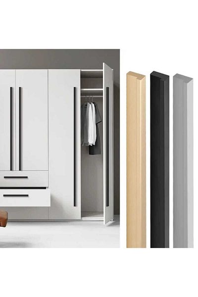 ARON 302 Lux L Profile Handle 1 Meter Matte Black Bedroom Kitchen Wardrobe Drawer Cabinet Door Handle 100cm