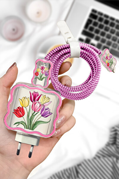 WANNA PROTECT iPhone 20W Uyumlu Şeffaf Şarj Kılıfı Başlığı Adaptörü Koruma Ka...