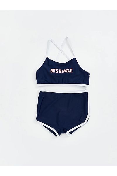 LC Waikiki LCW Kids Navy Blue Quick Dry UV Προστασία για κορίτσια μπικίνι