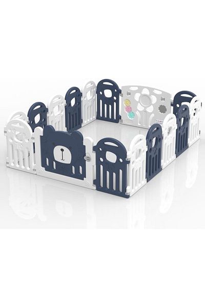 MAAS Foldable Baby Playpen - Safe and Durable Activity Center with 12-Piece Lockable Gate, 160 x 130 x 60 cm