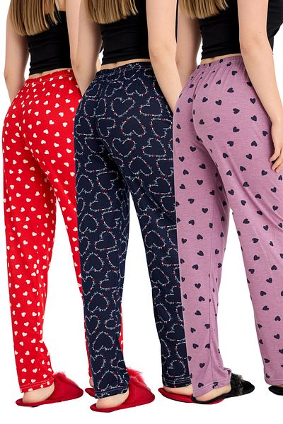 DONEX Soft Textured Flexible Comfortable Milan and Viscose Fabric Pajama Bottom