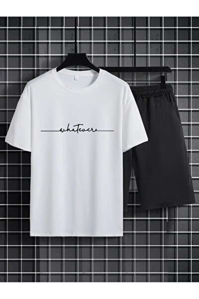 Karatopak Whatevers Printed Oversize Unisex T-Shirt Shorts Set