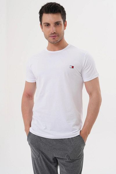 Mecit Pijama Short Sleeve Men's Pajama Set with Cuffs and Pockets