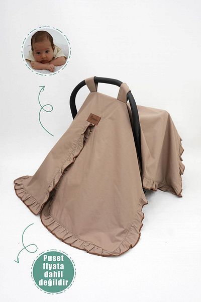 mordesign Baby Stroller Cover, Multi-Purpose Newborn 100% Cotton Ruffle Cover, Ruffle Series
