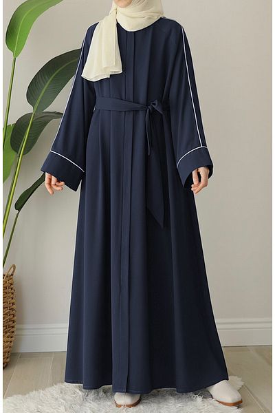 suhneva Ahu Bias Abaya Ferace Navy Blue