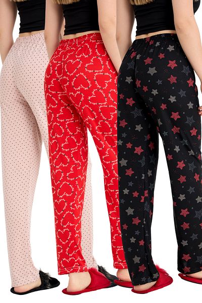 DONEX Soft Textured Flexible Comfortable Milan and Viscose Fabric Pajama Bottom