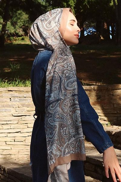 carell Merve Nur Akyüz's Choice Nilla Cotton Shawl Ephesus Cream