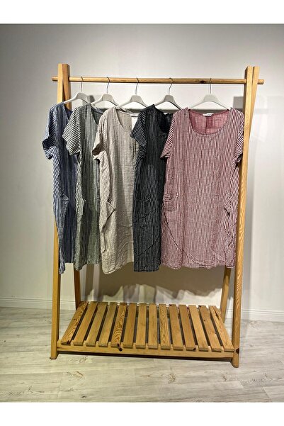 Tuana Otantik Italian Linen Striped Dress