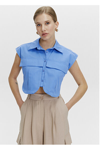 FK PYNAPPEL Large Pocket Detailed Crop Shirt