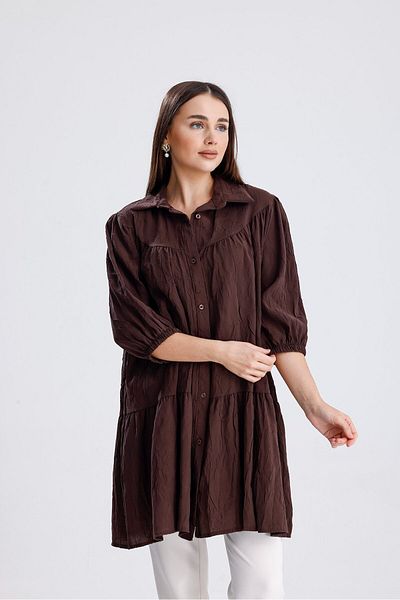 ikomteks Ruffled Skirt Shirt Tunic