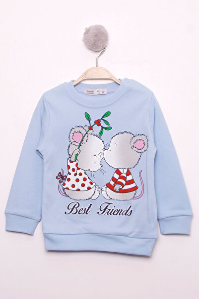 Toontoy Cămașă din bumbac pentru fete Best Friend cu imprimeu tricou