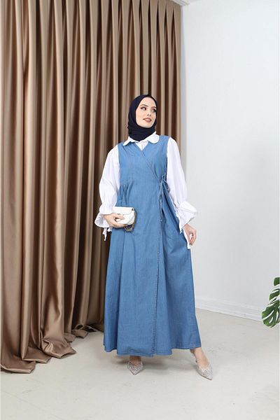 Pamuk Butik Γυναικείο τζιν Gilet